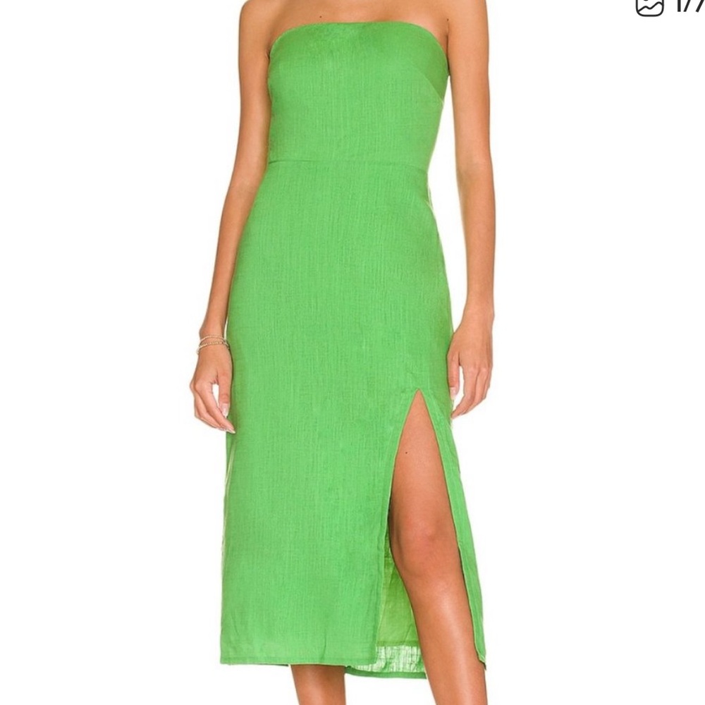 SNDYS Green strapless dress